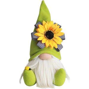 Sunflower Garden Gnome, Bumble Bee Gnomes Plush Decor,World Bee Day Fall Holiday